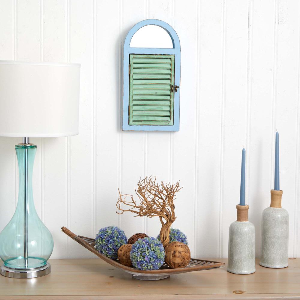 Vintage Window Shutter & Mirror Wall Décor. Picture 4