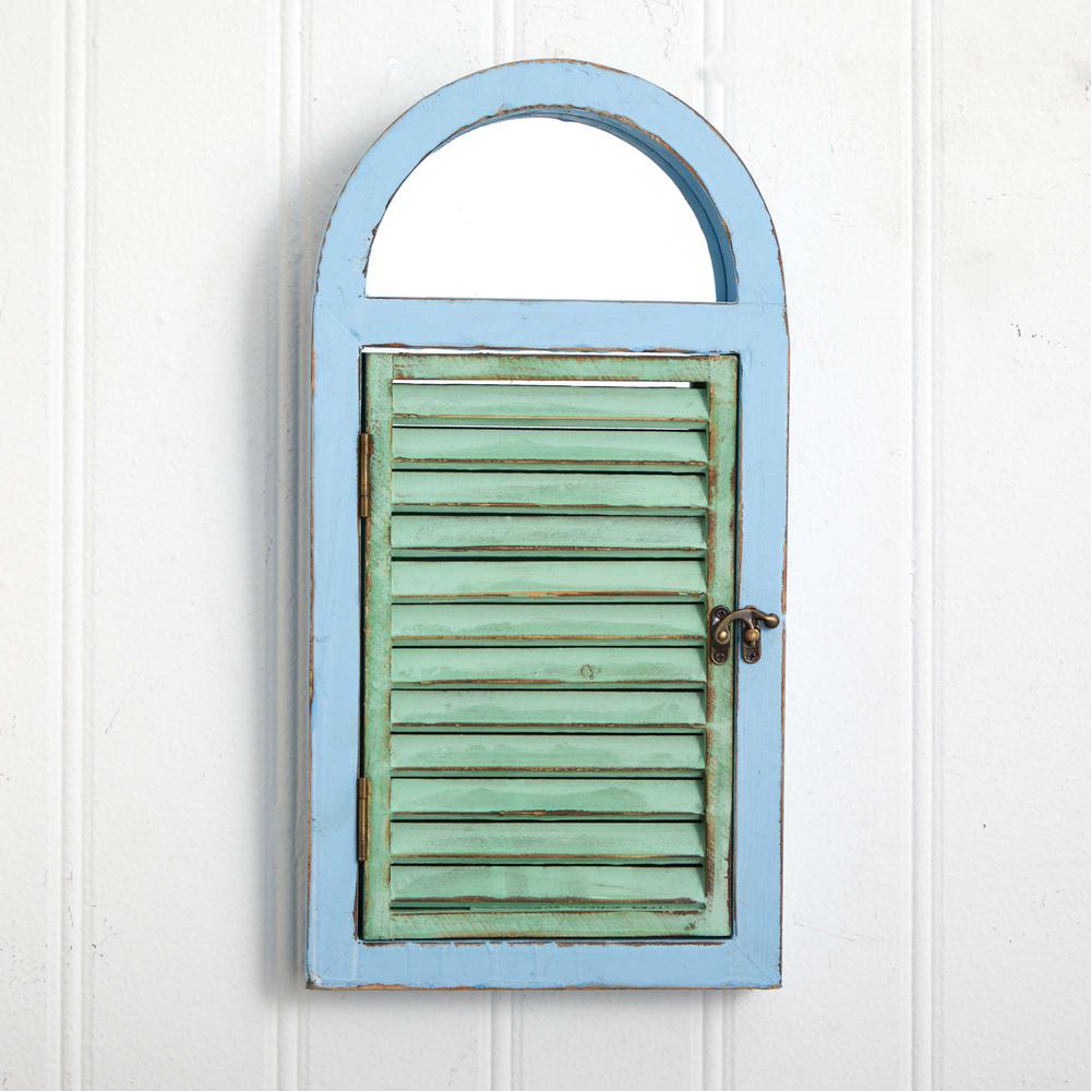 Vintage Window Shutter & Mirror Wall Décor. Picture 3