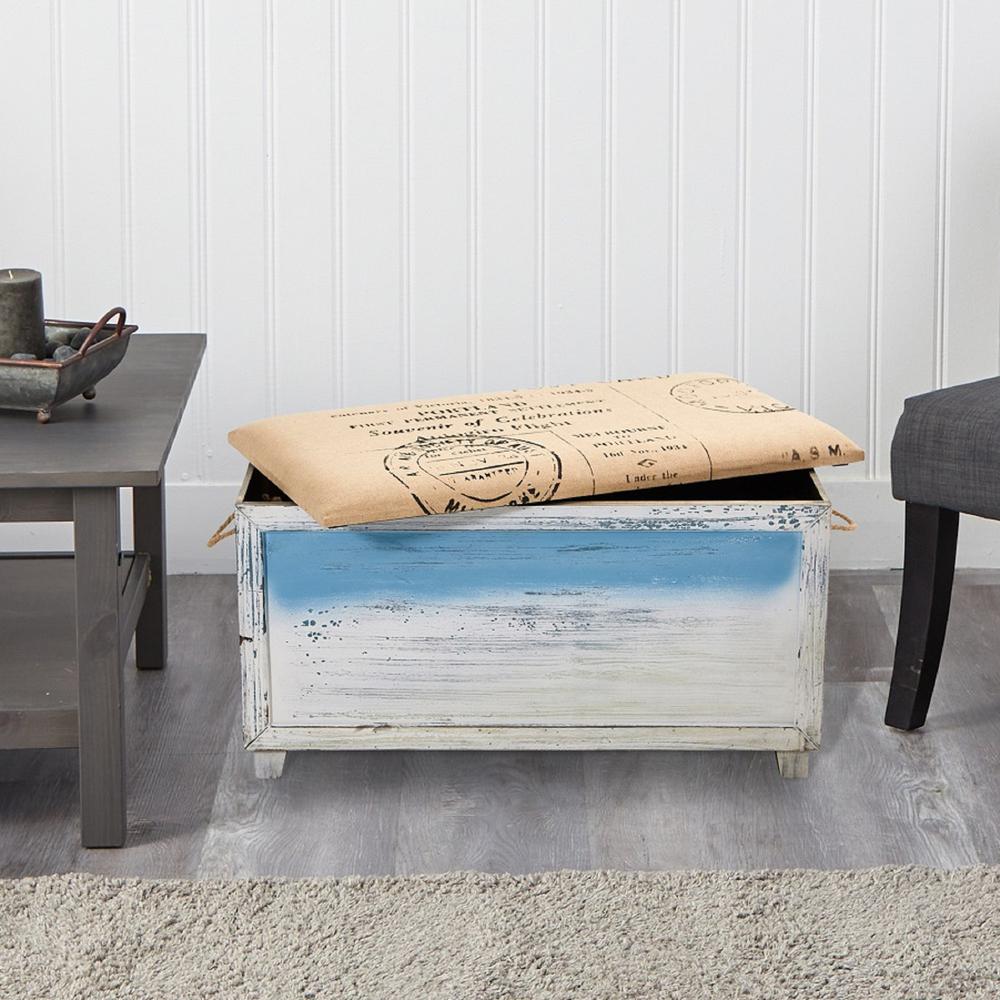 Ocean Breeze Storage Boxes, Bench and Seating Set (Set of 3). Picture 2