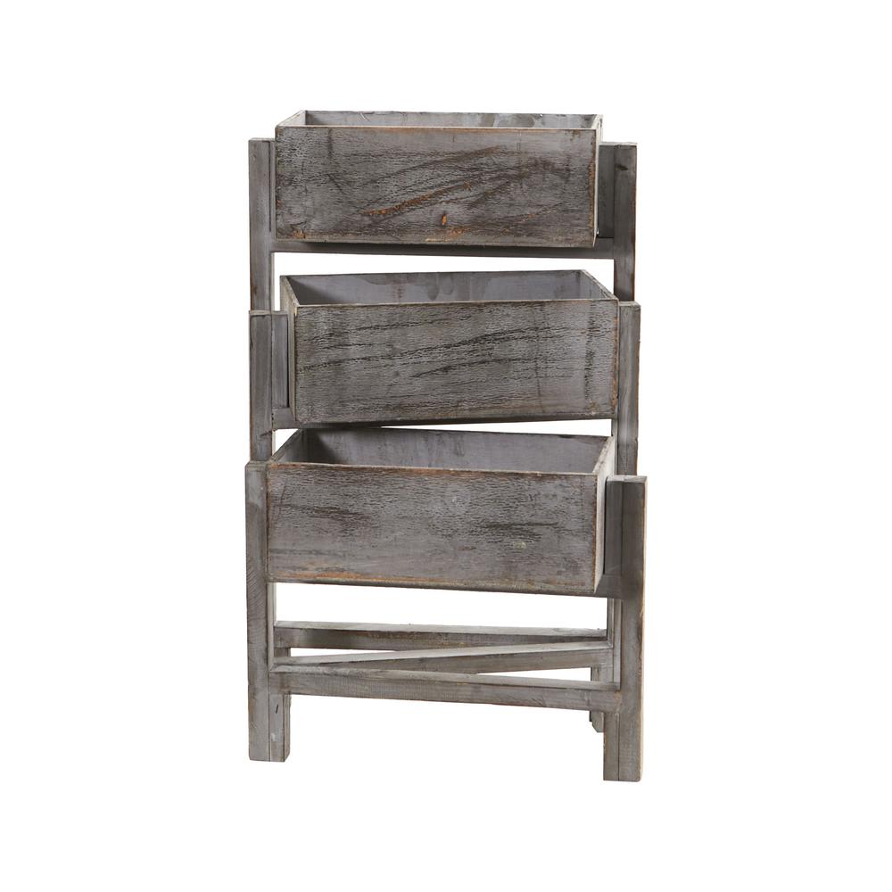 3.5ft. Gray Washed Expandable Decorative Planter. Picture 2