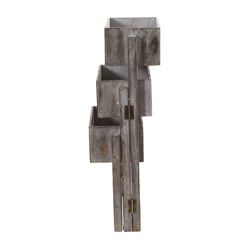 3.5ft. Gray Washed Expandable Decorative Planter. Picture 5