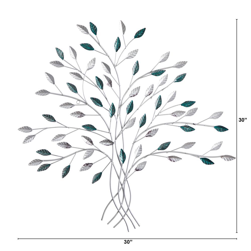30in. x 30in. Hand-Painted Metal Tree of Life Wall Art Decor. Picture 2