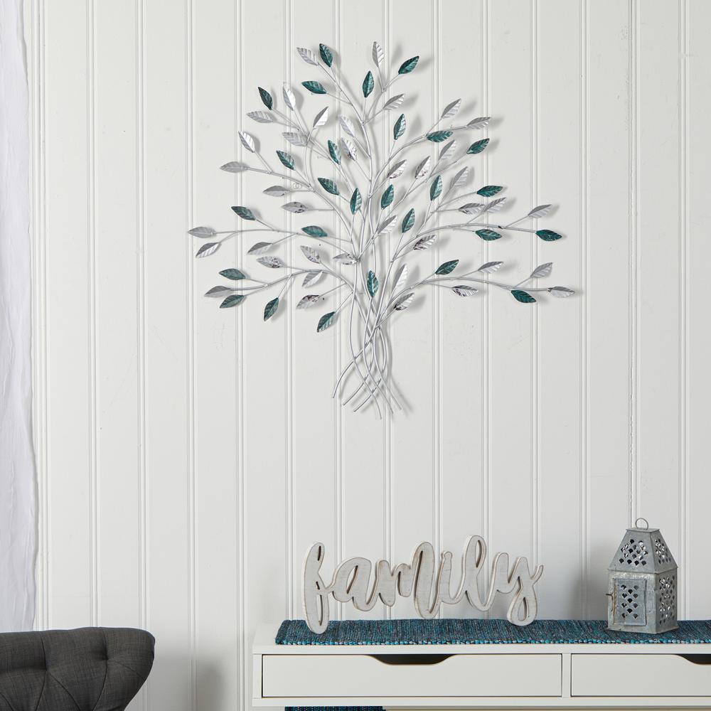 30in. x 30in. Hand-Painted Metal Tree of Life Wall Art Decor. Picture 3