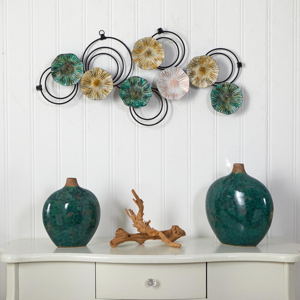 2.5ft. x 1.5ft. Scallop Design Metal Wall Art Decor. Picture 3