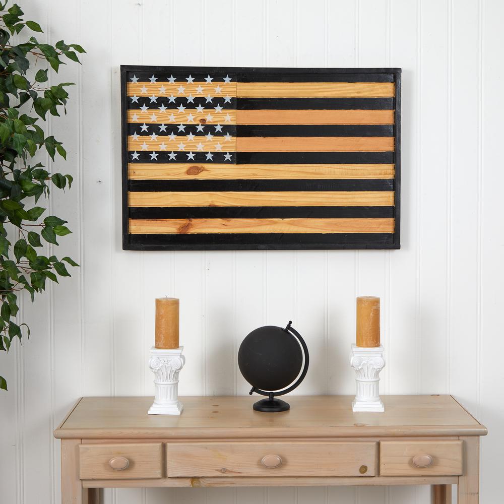 36in. American Wood Flag Wall Decor. Picture 4