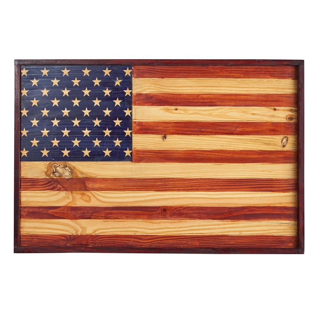 36in. American Wood Flag Wall Decor. Picture 1