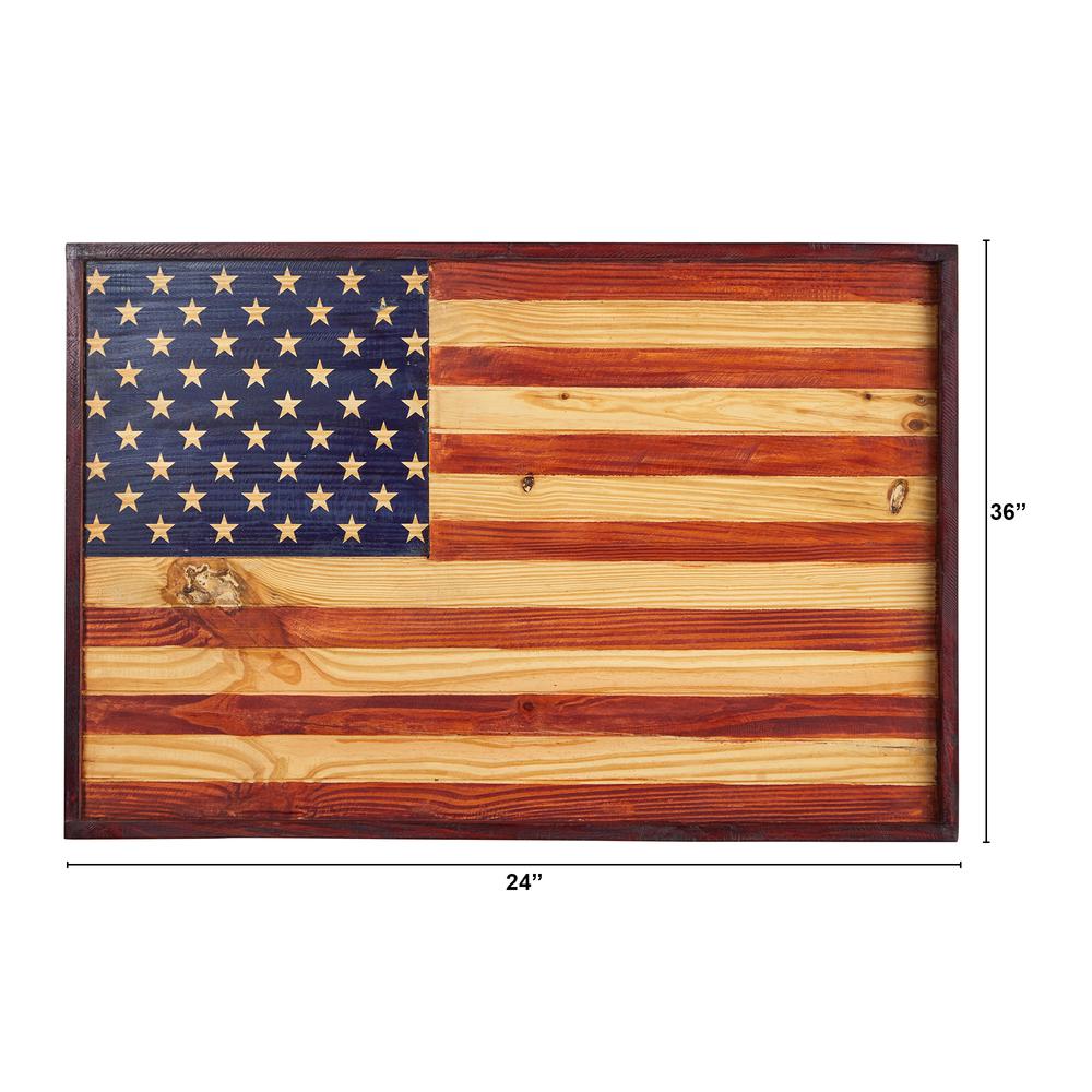 36in. American Wood Flag Wall Decor. Picture 2