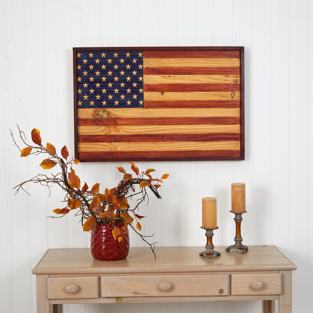 36in. American Wood Flag Wall Decor. Picture 4