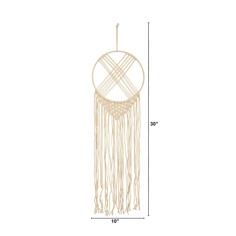 30in. Boho Chic Woven Dreamcatcher Macrame Wall Art Décor. Picture 2