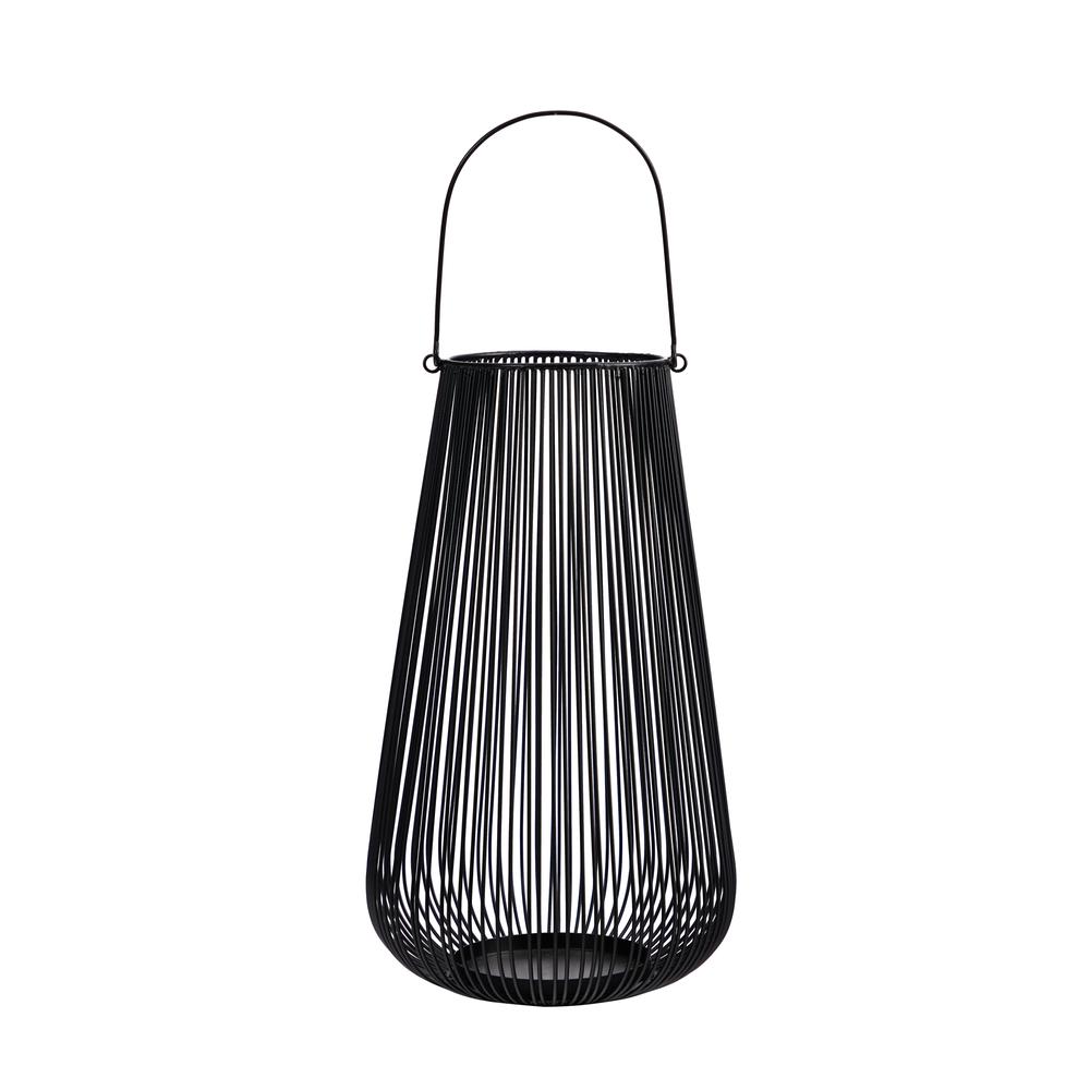 20in. Vintage Black Metal Wire Votive Tea Lantern Candle Holder. Picture 1