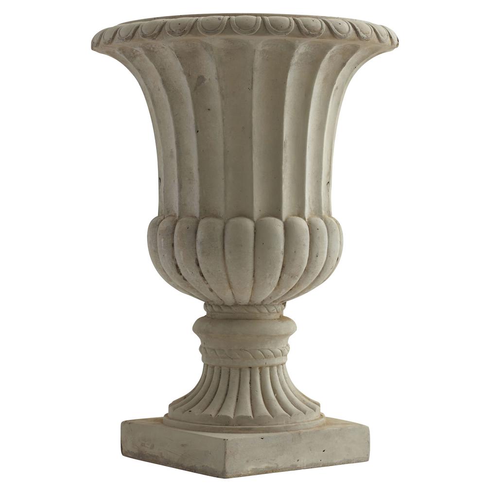 20.25in. Large Sand Colored Urn (Indoor/Outdoor). Picture 1