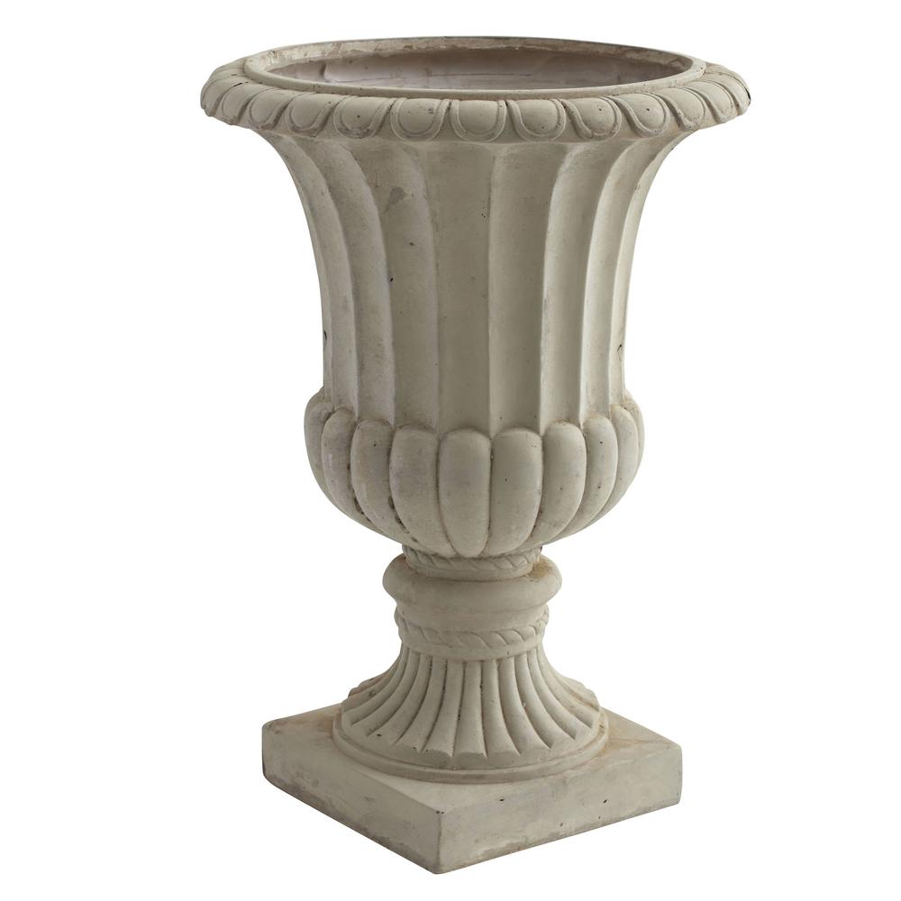 20.25in. Large Sand Colored Urn (Indoor/Outdoor). Picture 2