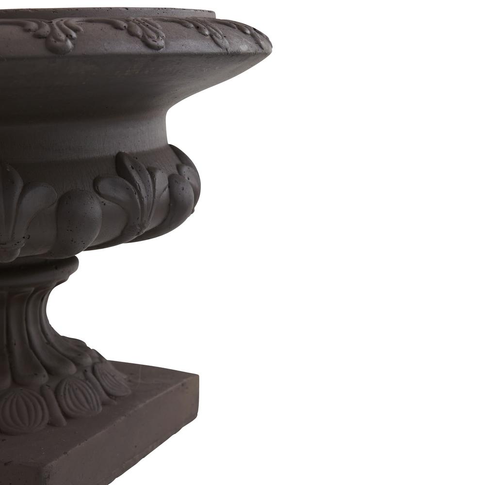 12.5in. Iron-finish Decorative Urn (Indoor/Outdoor). Picture 5