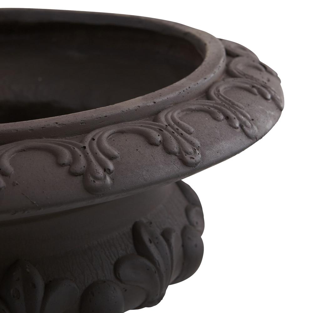 12.5in. Iron-finish Decorative Urn (Indoor/Outdoor). Picture 3