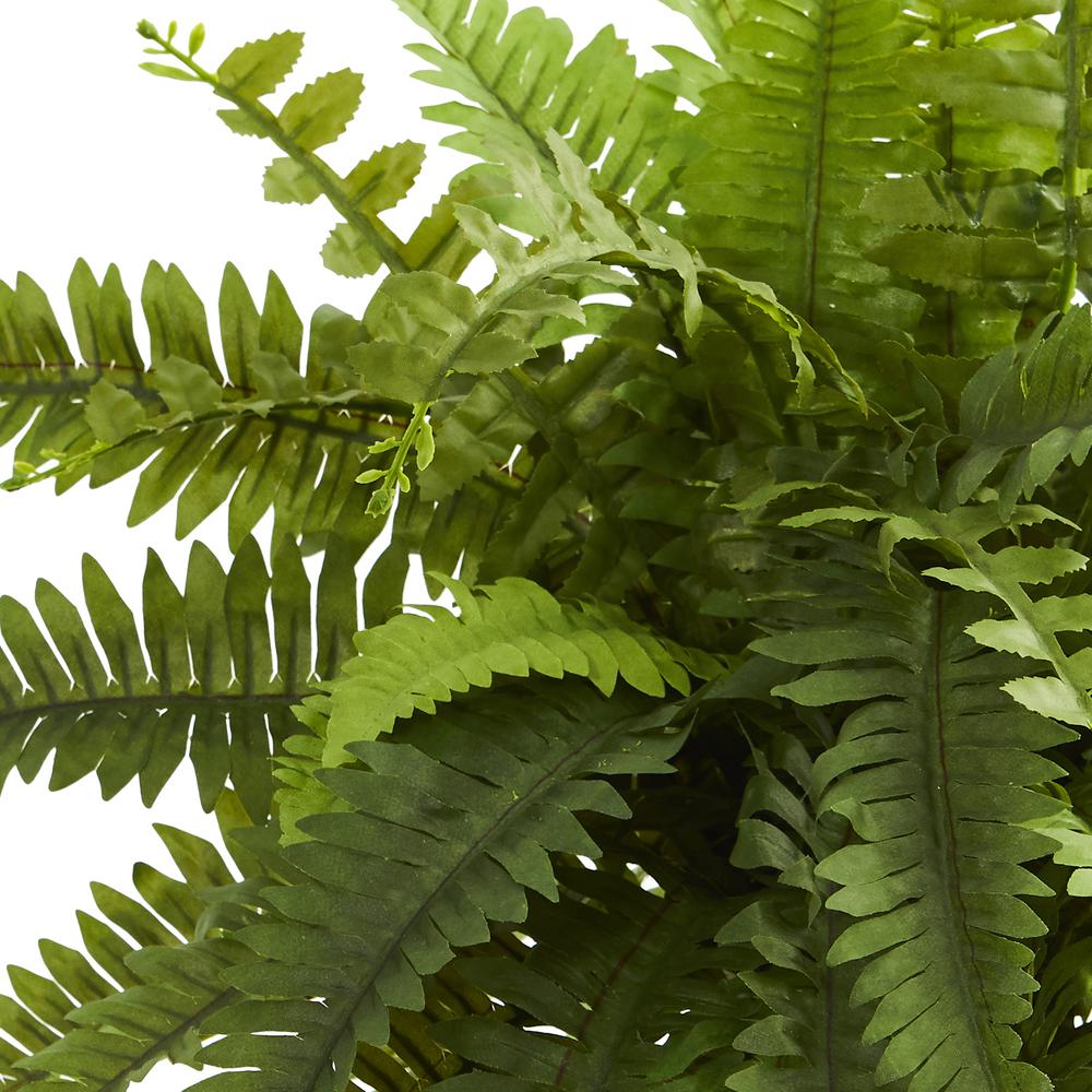 Boston Fern Artificial Plant in Decorative Planter. Picture 3