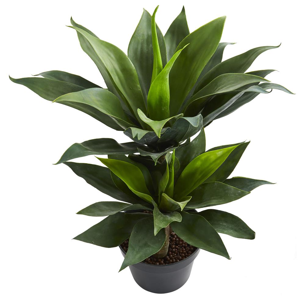 29in. Double Agave Succulent Artificial Plant. Picture 2
