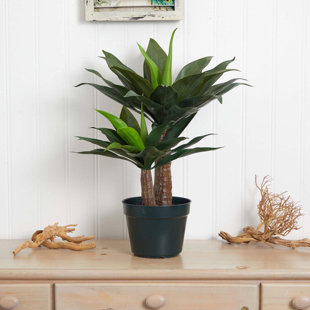 29in. Double Agave Succulent Artificial Plant. Picture 4