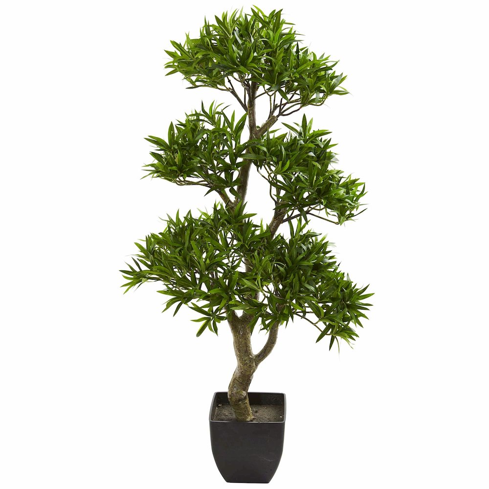 37in. Bonsai Styled Podocarpus Artificial Tree. Picture 1