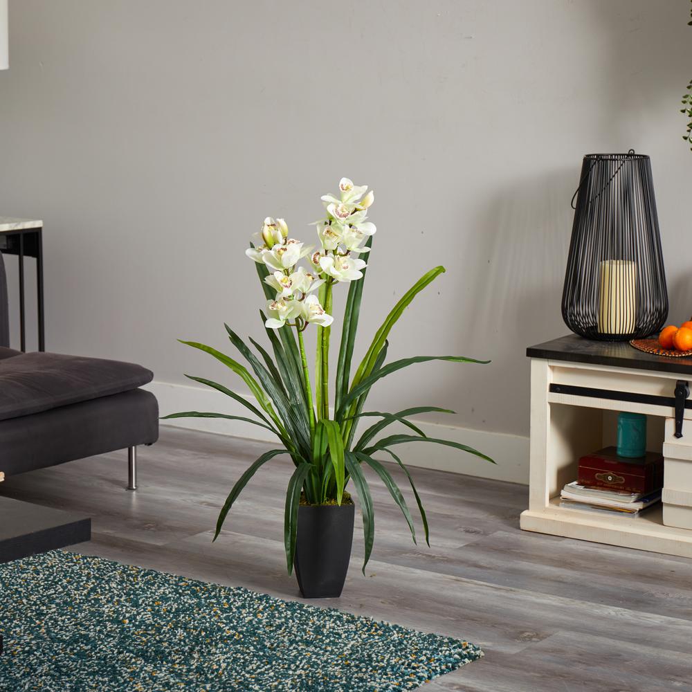 39in. Cymbidium Orchid Artificial Plant. Picture 2