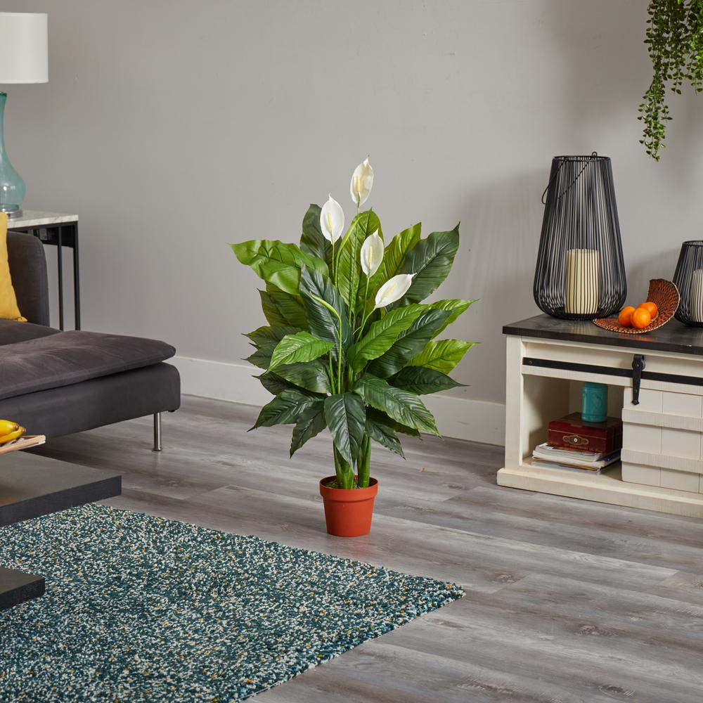 42in. Spathiphyllum Artificial Plant (Real Touch). Picture 3