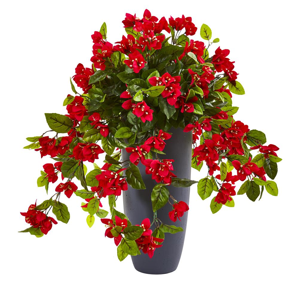 26in. Bougainvillea Artificial Plant in Planter UV Resistant (Indoor/Outdoor). Picture 1