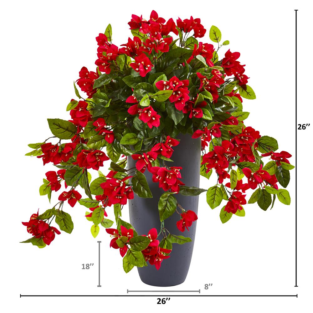 26in. Bougainvillea Artificial Plant in Planter UV Resistant (Indoor/Outdoor). Picture 4