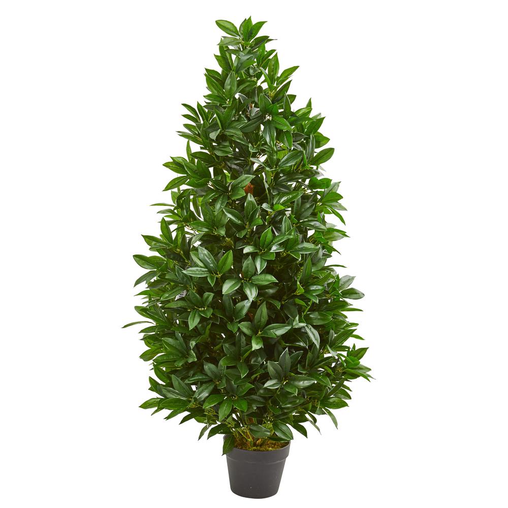 4ft. Bay Leaf Artificial Topiary Tree UV Resistant (Indoor/Outdoor). Picture 1