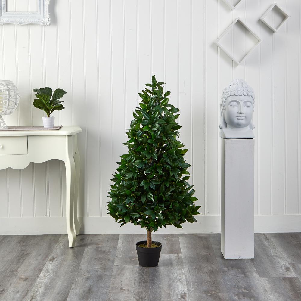 4ft. Bay Leaf Artificial Topiary Tree UV Resistant (Indoor/Outdoor). Picture 5