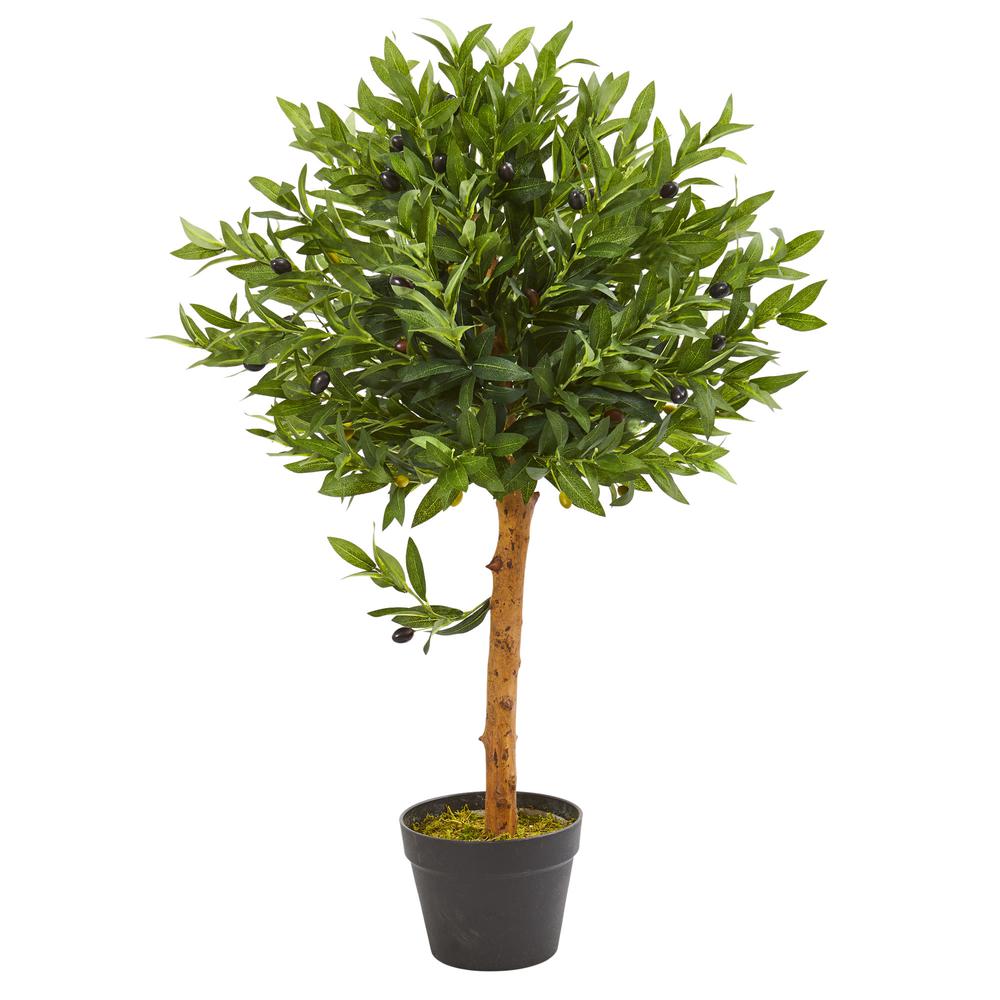 34in. Olive Topiary Artificial Tree UV Resistant (Indoor/Outdoor). Picture 1