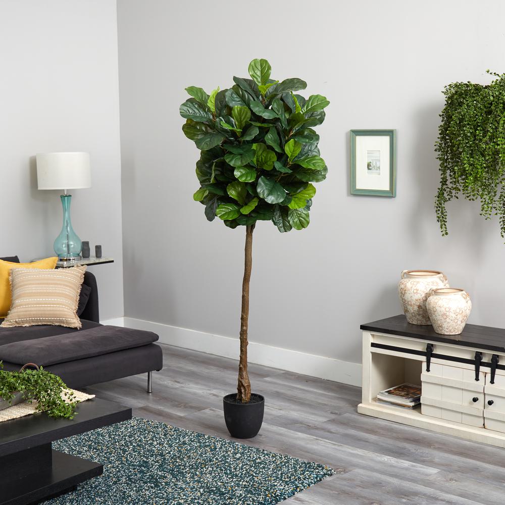 6ft. Fiddle Leaf Artificial Tree (Real Touch). Picture 3