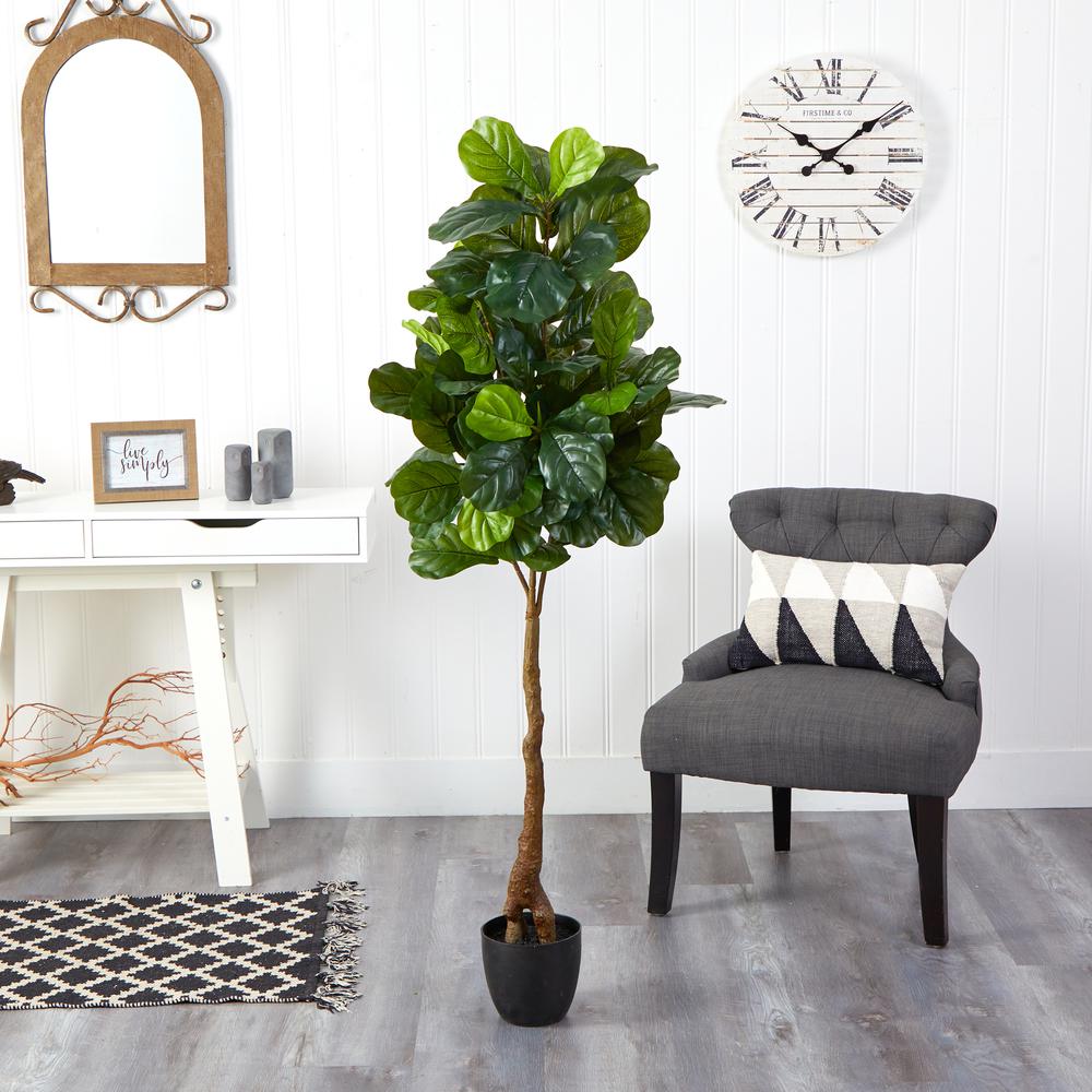 64in. Fiddle Leaf Artificial Tree (Real Touch). Picture 4