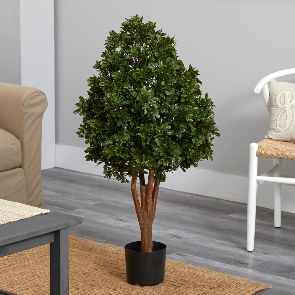 41in. Tea Leaf Artificial Tree UV Resistant (Indoor/Outdoor). Picture 3
