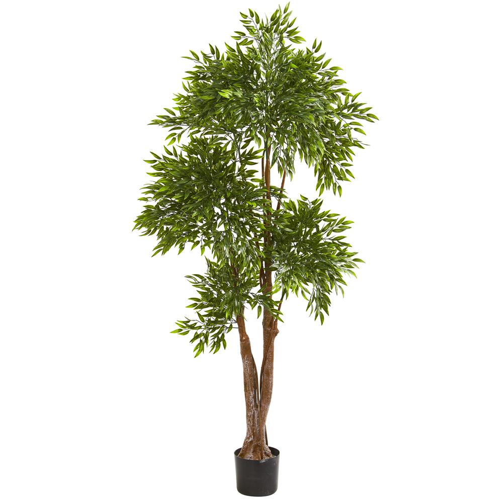 69in. Ruscus Artificial Tree UV Resistant (Indoor/Outdoor). Picture 1