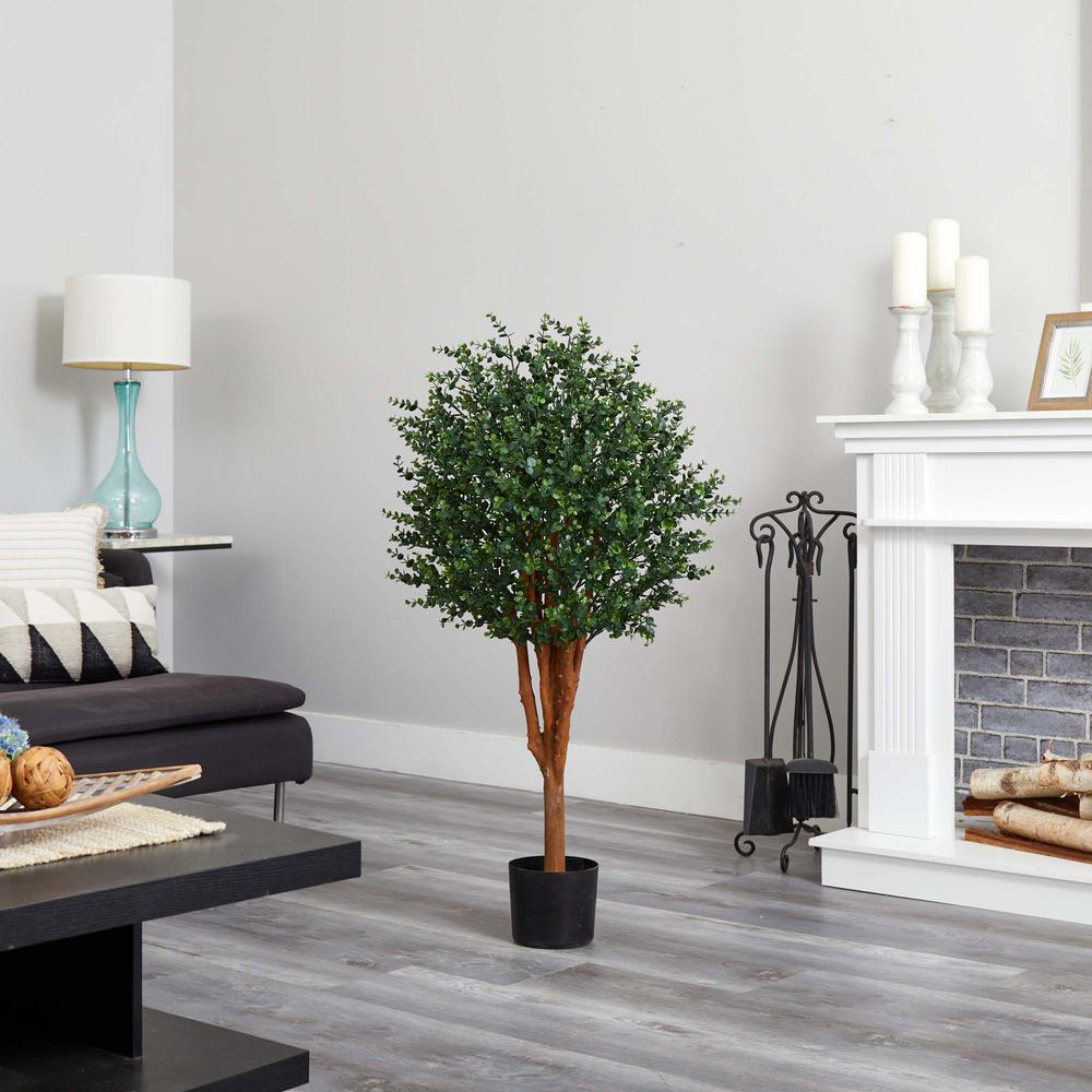 4ft. Eucalyptus Artificial Tree UV Resistant (Indoor/Outdoor). Picture 2