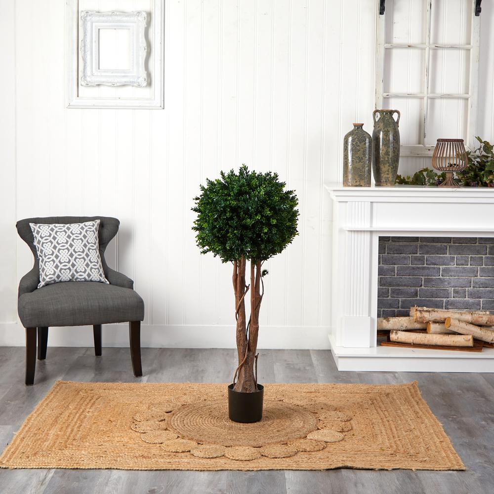 46in. Boxwood Artificial Topiary Tree UV Resistant (Indoor/Outdoor). Picture 4