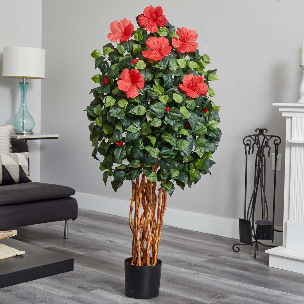 5ft. Hibiscus Artificial Tree. Picture 3