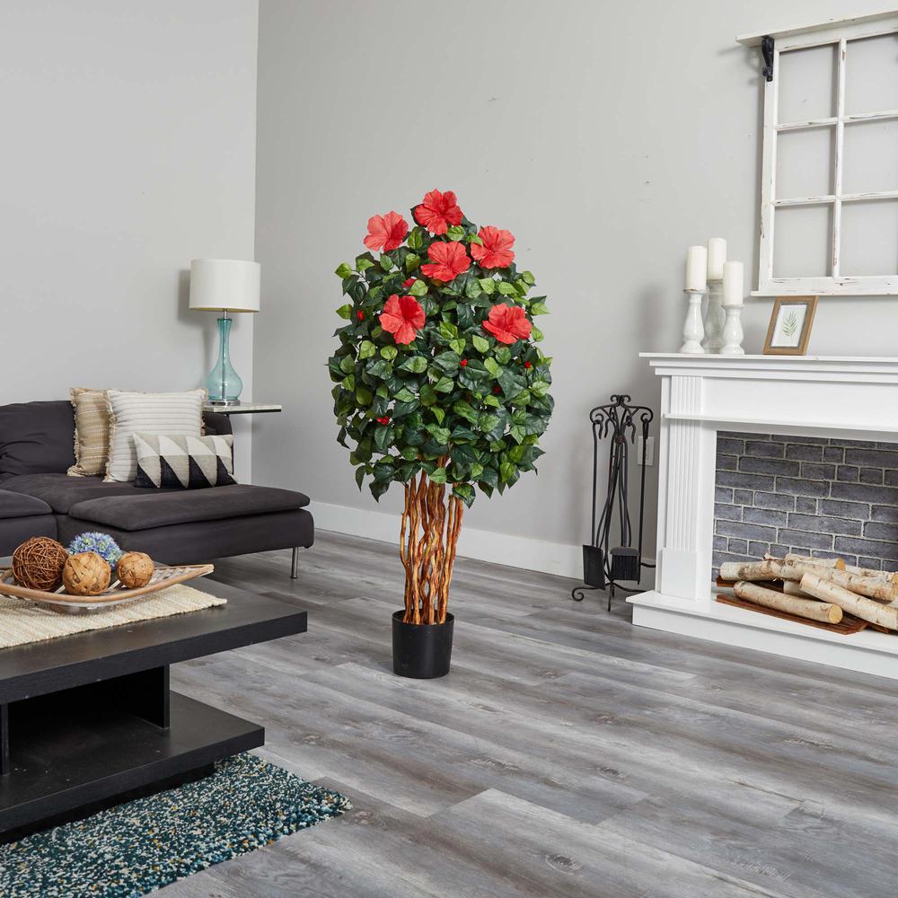 5ft. Hibiscus Artificial Tree. Picture 2