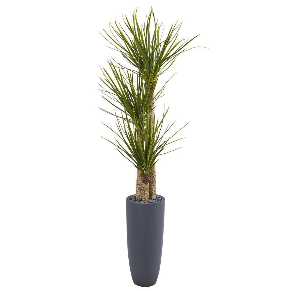 6ft. Yucca Artificial Tree in Bullet Planter. Picture 1