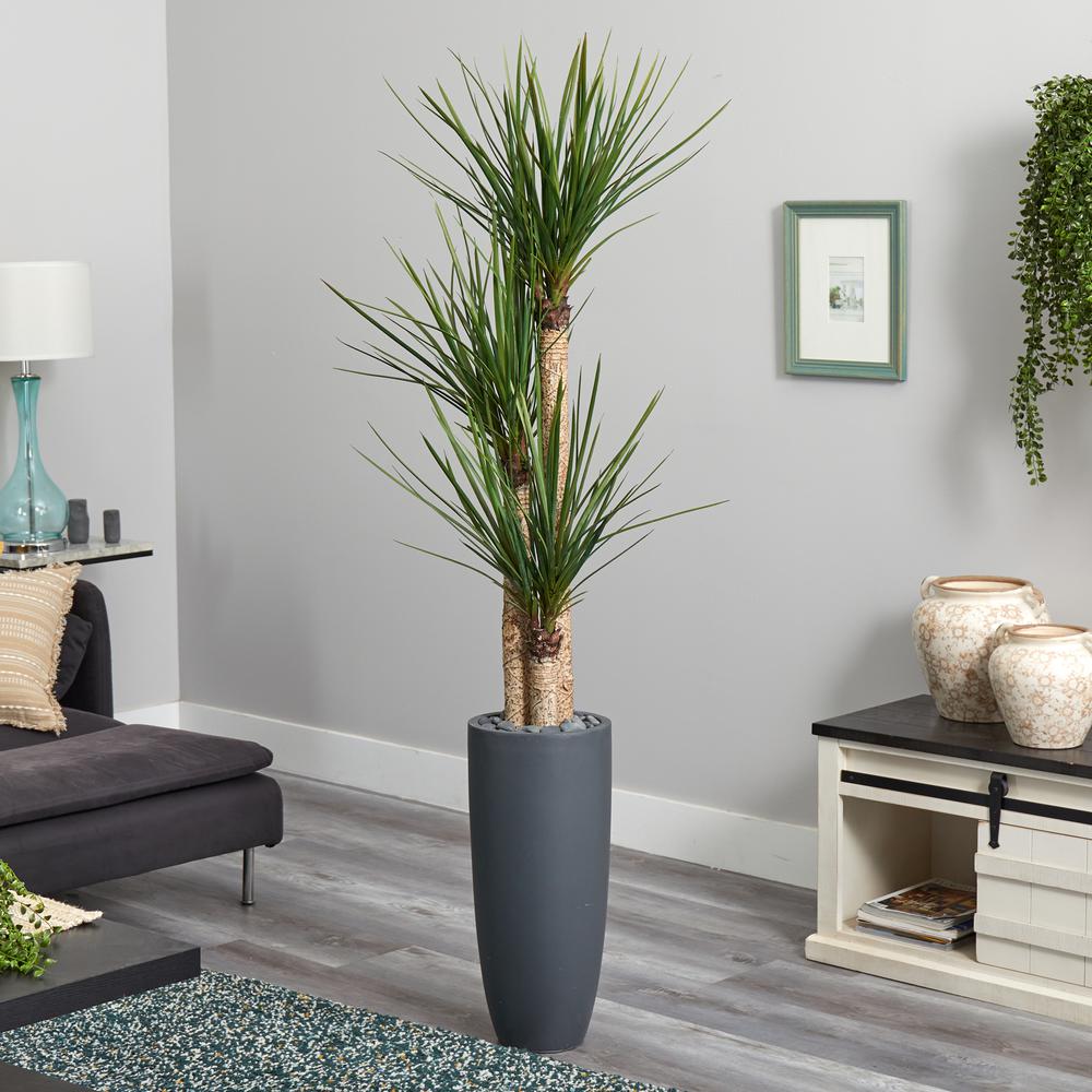 6ft. Yucca Artificial Tree in Bullet Planter. Picture 4