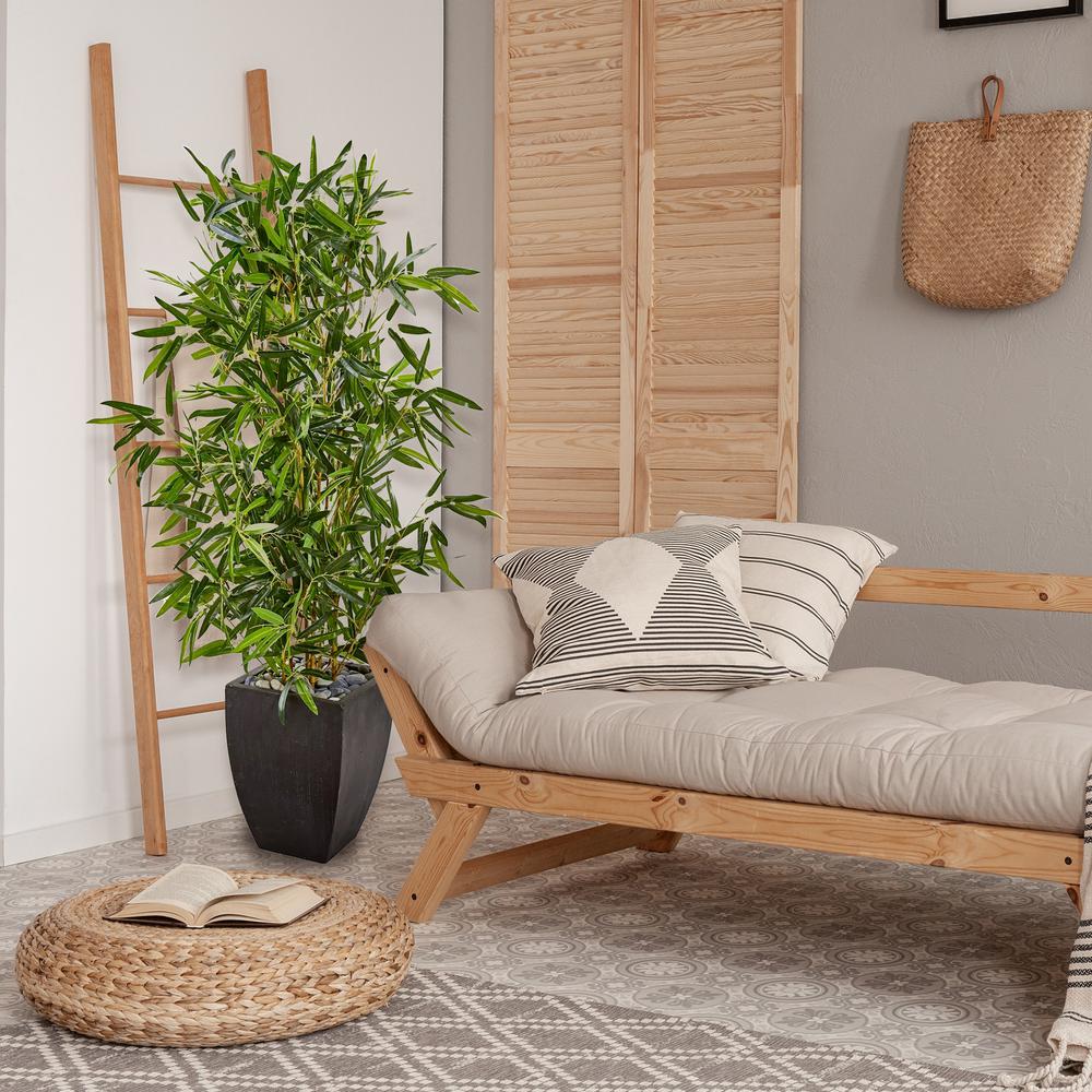 5ft. Bamboo Artificial Tree in Black Planter (Real Touch) UV Resistant (Indoor/Outdoor). Picture 2
