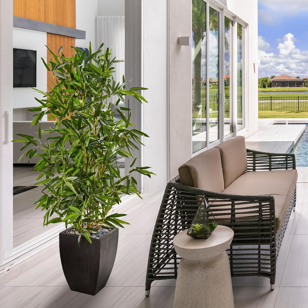 5ft. Bamboo Artificial Tree in Black Planter (Real Touch) UV Resistant (Indoor/Outdoor). Picture 4