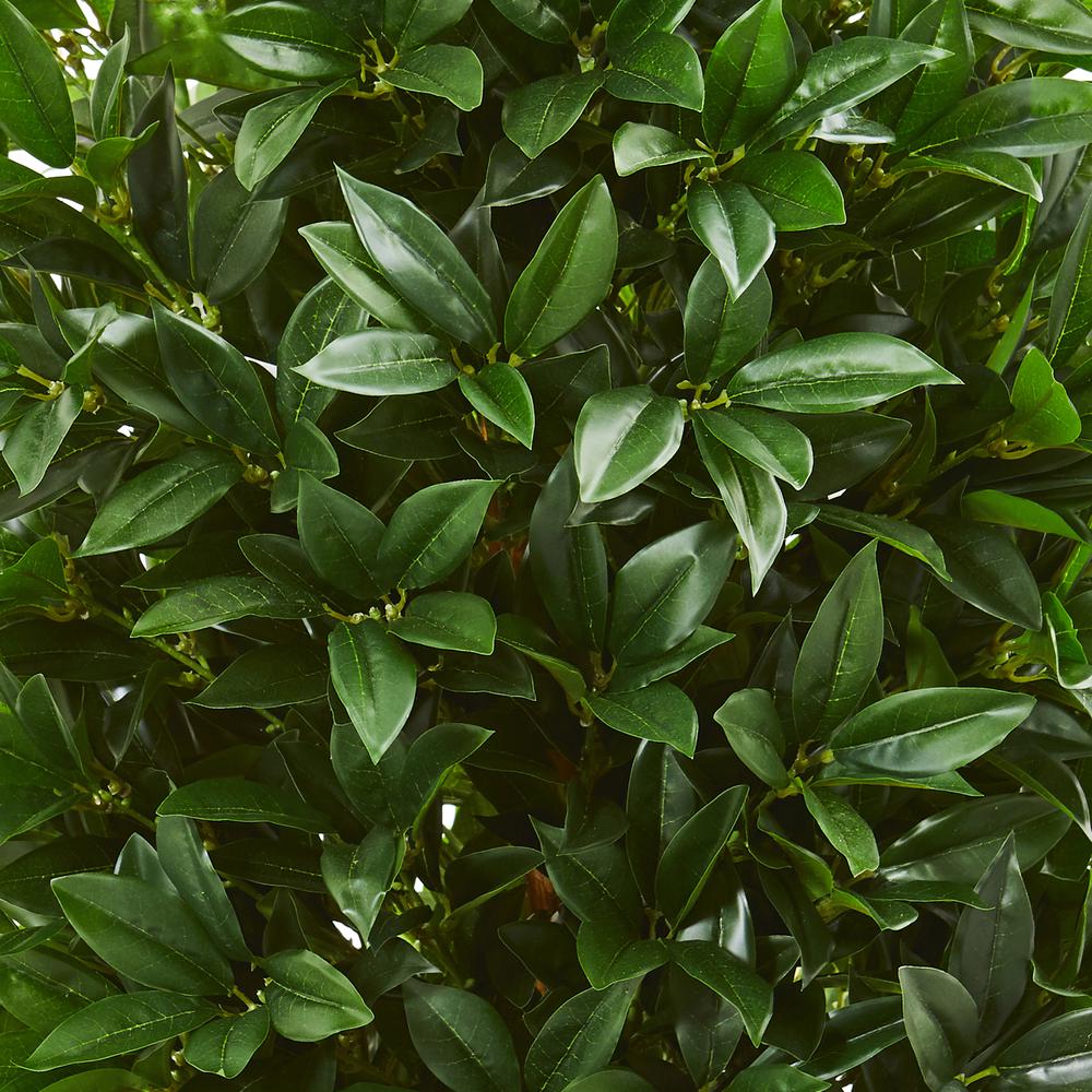 57in. Bay Leaf Cone Topiary Tree in Slate Planter UV Resistant (Indoor/Outdoor). Picture 3