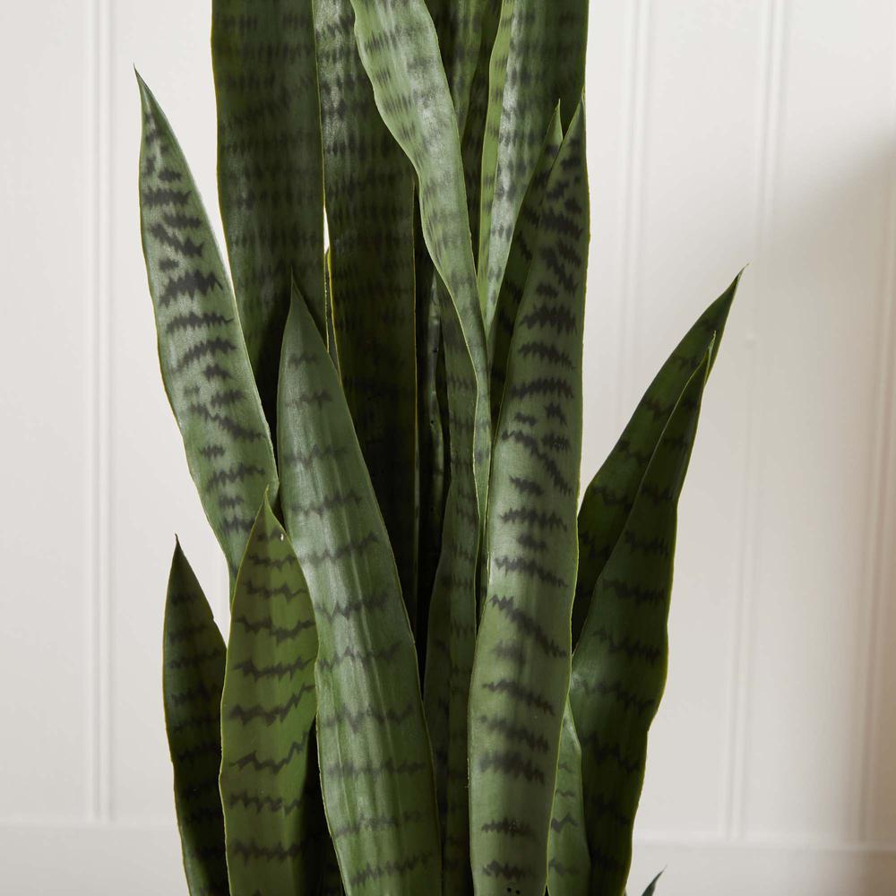 51in. Sansevieria Artificial Plant in White Planter. Picture 3