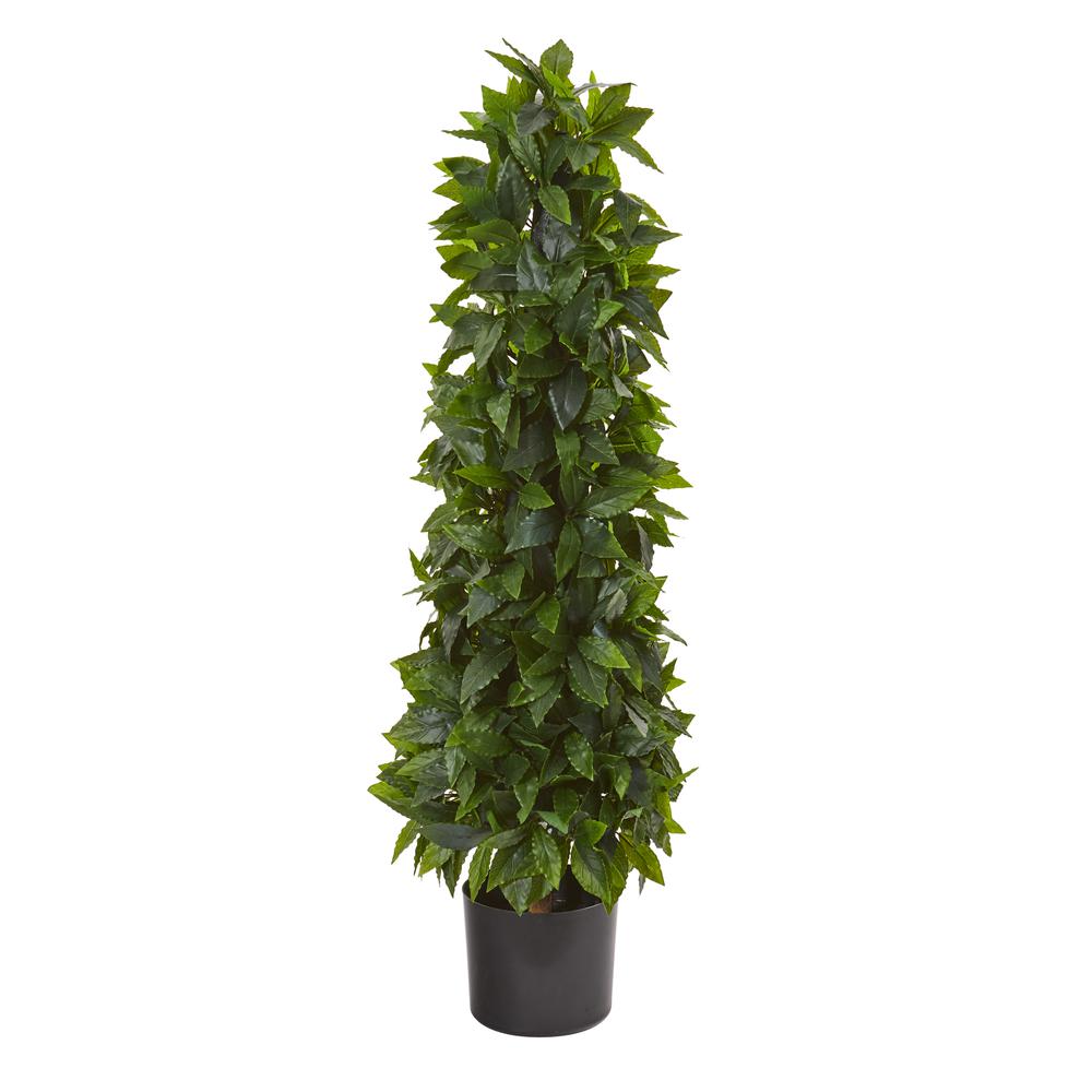 3ft. Sweet Bay Cone Topiary Artificial Tree. Picture 1