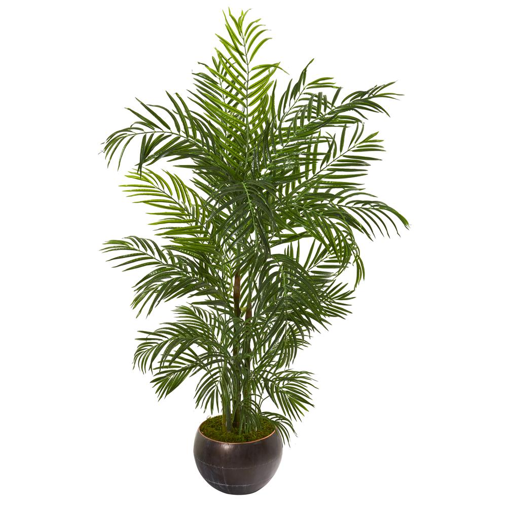 66in. Areca Palm Artificial Tree in Planter UV Resistant (Indoor/Outdoor). Picture 1