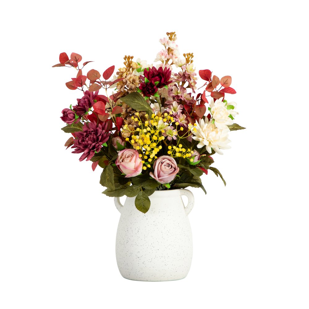 25in. Mixed Flower Arrangement in Ceramic Vase. Picture 1