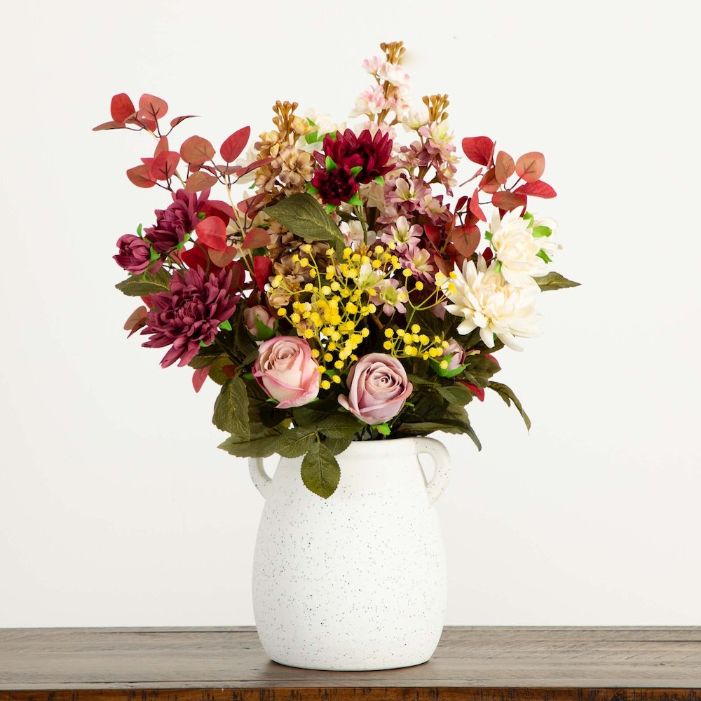25in. Mixed Flower Arrangement in Ceramic Vase. Picture 8