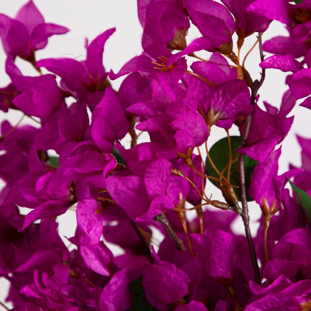 30in. Artificial Bougainvillea Arrangement in Glass Vase. Picture 2