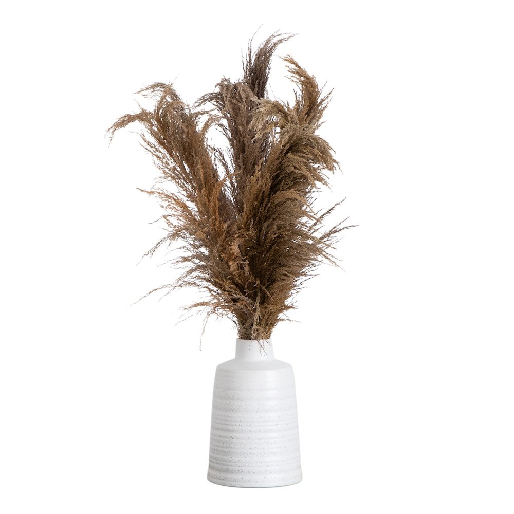 30in. Dried Natural Pampas Arrangement in Ceramic Vase. Picture 7