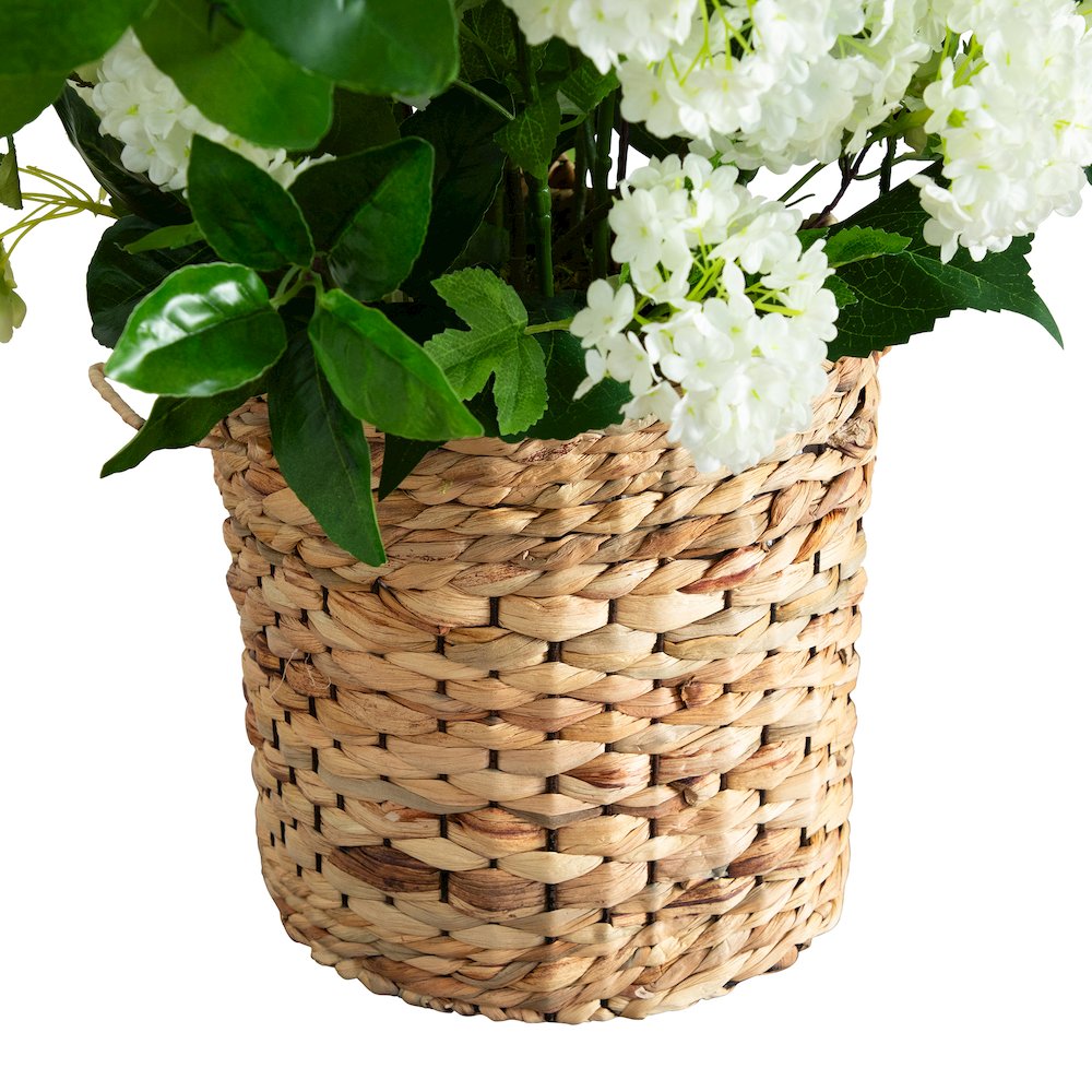 31in. Artificial Mixed Flower Arrangement in Hyacinth Weave Basket. Picture 5